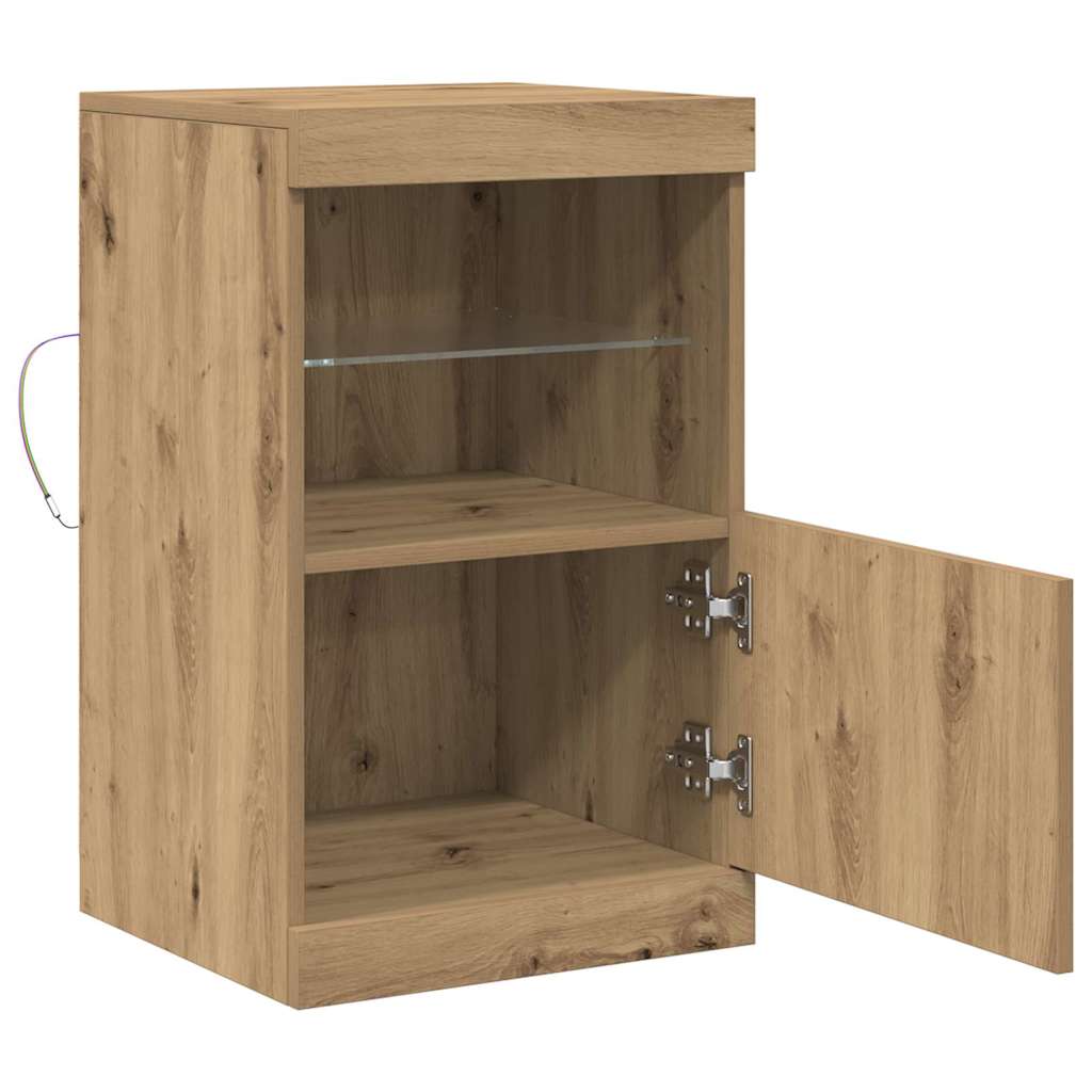LED Sideboard Artisan Oak 41 x 37 x 67 cm Engineered Wood