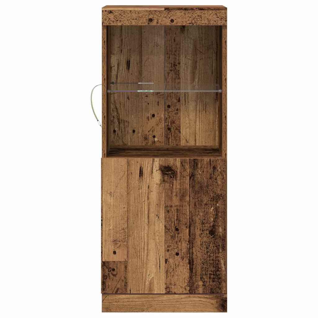 LED Sideboard Old Wood 41 x 37 x 100 cm Engineered Wood