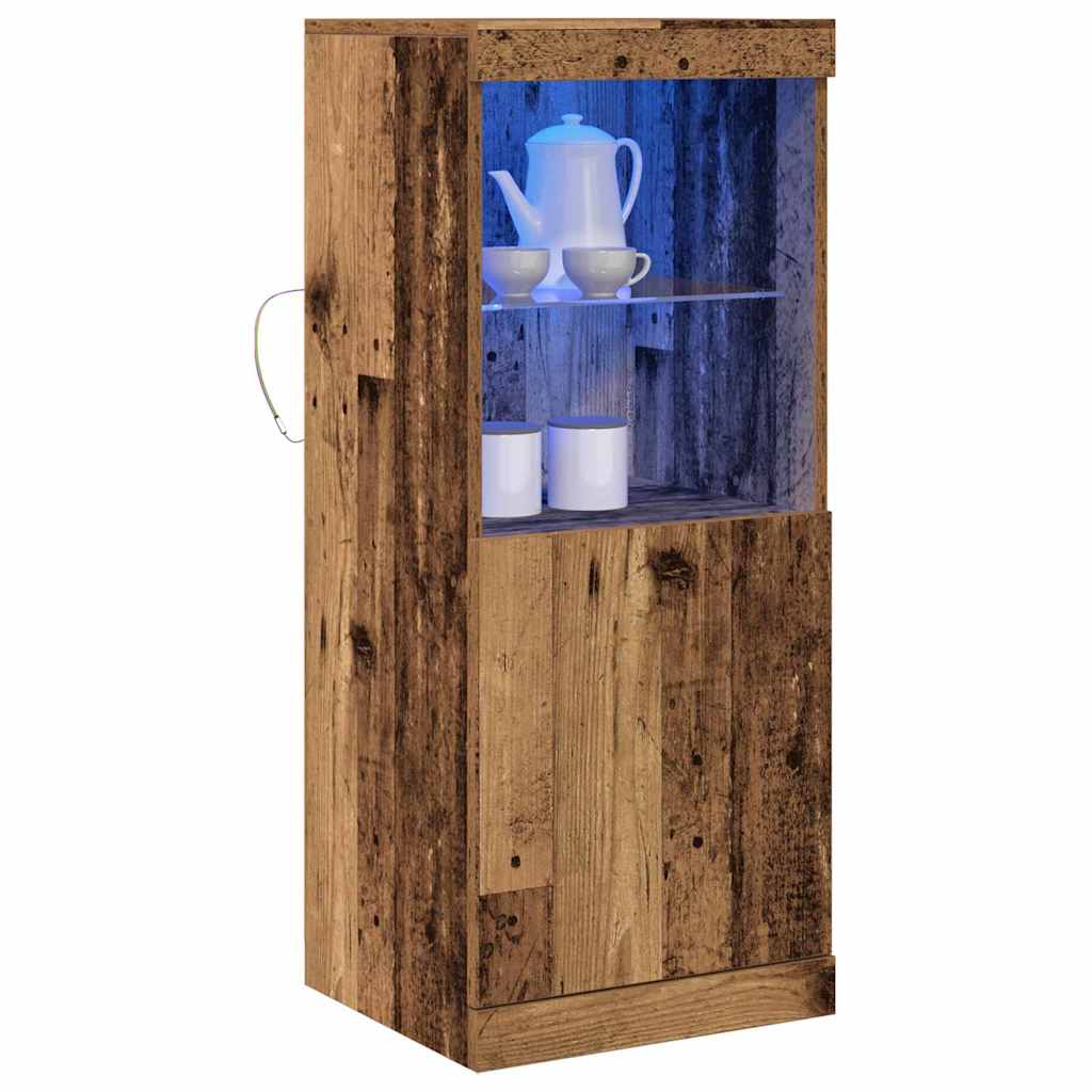 LED Sideboard Old Wood 41 x 37 x 100 cm Engineered Wood