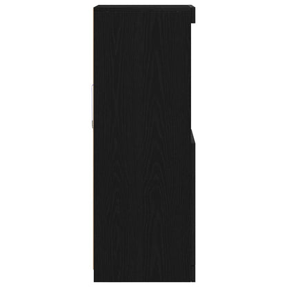LED Sideboard Black Oak 41 x 37 x 100 cm Engineered Wood