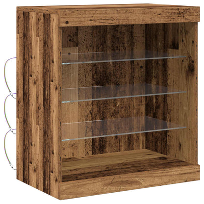 LED Sideboard Old Wood 60.5 x 37 x 67 cm Engineered Wood