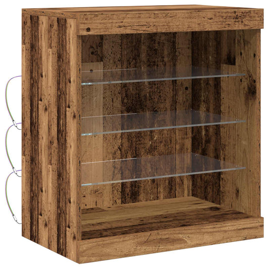 LED Sideboard Old Wood 60.5 x 37 x 67 cm Engineered Wood