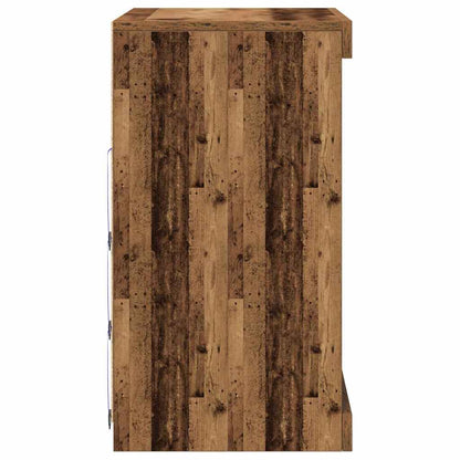 LED Sideboard Old Wood 60.5 x 37 x 67 cm Engineered Wood