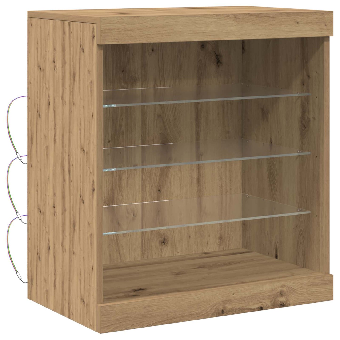 LED Sideboard Artisan Oak 60.5 x 37 x 67 cm Engineered Wood