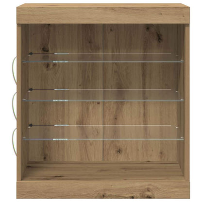 LED Sideboard Artisan Oak 60.5 x 37 x 67 cm Engineered Wood