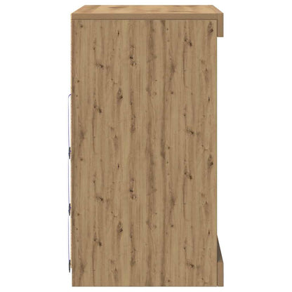 LED Sideboard Artisan Oak 60.5 x 37 x 67 cm Engineered Wood
