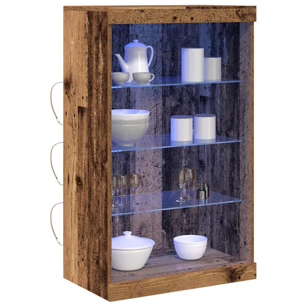 LED Sideboard Old Wood 60.5 x 37 x 100 cm Engineered Wood
