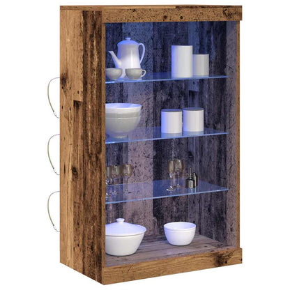LED Sideboard Old Wood 60.5 x 37 x 100 cm Engineered Wood