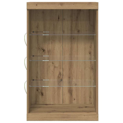 LED Sideboard Artisan Oak 60.5 x 37 x 100 cm Engineered Wood