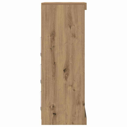 LED Sideboard Artisan Oak 60.5 x 37 x 100 cm Engineered Wood