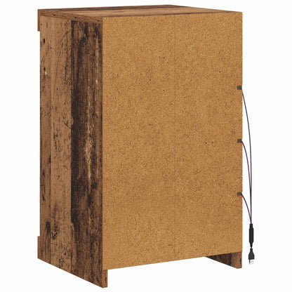 LED Sideboard Old Wood 41 x 37 x 67 cm Engineered Wood