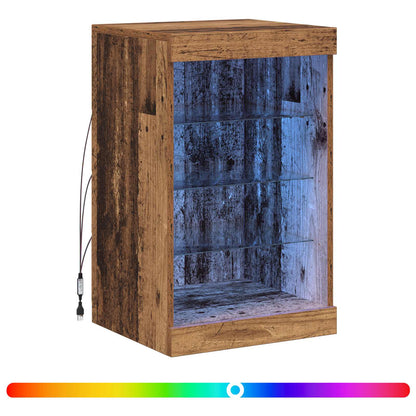 LED Sideboard Old Wood 41 x 37 x 67 cm Engineered Wood