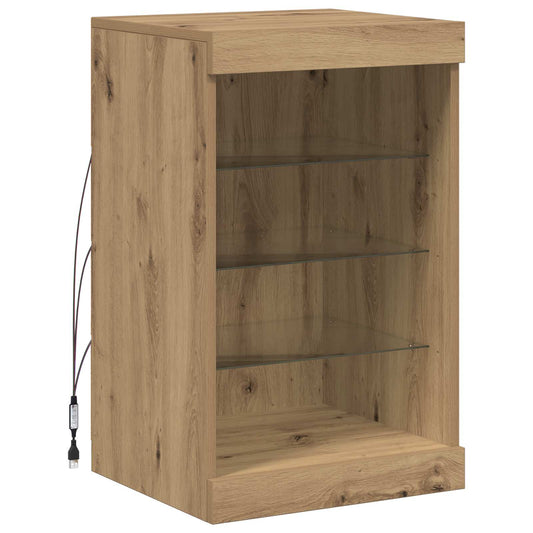 LED Sideboard Artisan Oak 41 x 37 x 67 cm Engineered Wood