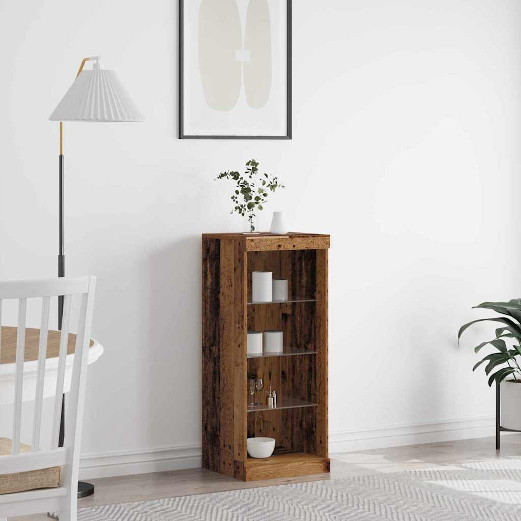 LED Sideboard Old Wood 41 x 37 x 100 cm Engineered Wood