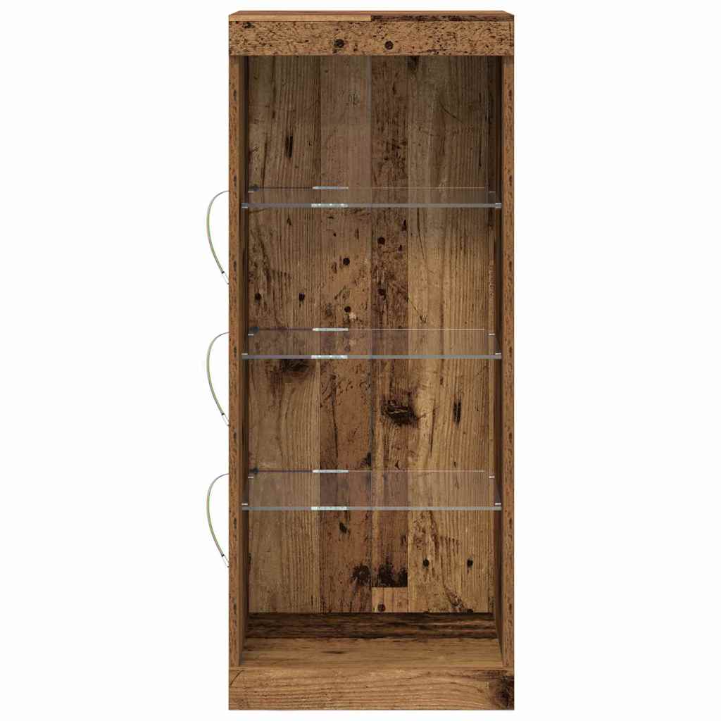 LED Sideboard Old Wood 41 x 37 x 100 cm Engineered Wood