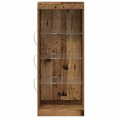 LED Sideboard Old Wood 41 x 37 x 100 cm Engineered Wood