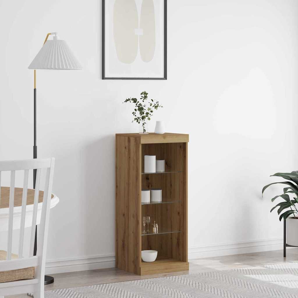 LED Sideboard Artisan Oak 41 x 37 x 100 cm Engineered Wood