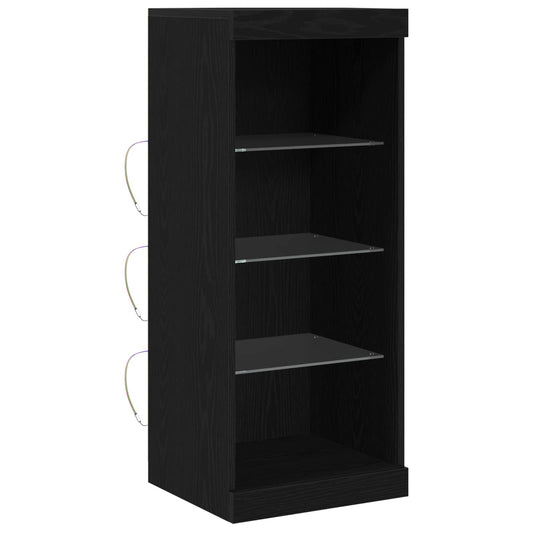 LED Sideboard Black Oak 41 x 37 x 100 cm Engineered Wood
