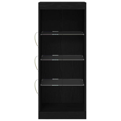 LED Sideboard Black Oak 41 x 37 x 100 cm Engineered Wood