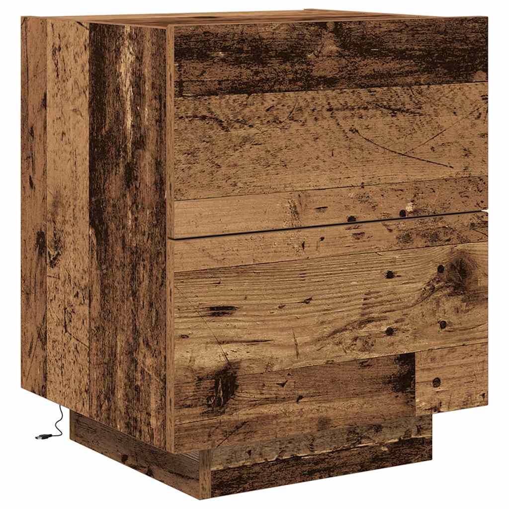 Bedside Cabinet 2 pcs Old Wood 45 x 40 x 55 cm Engineered Wood