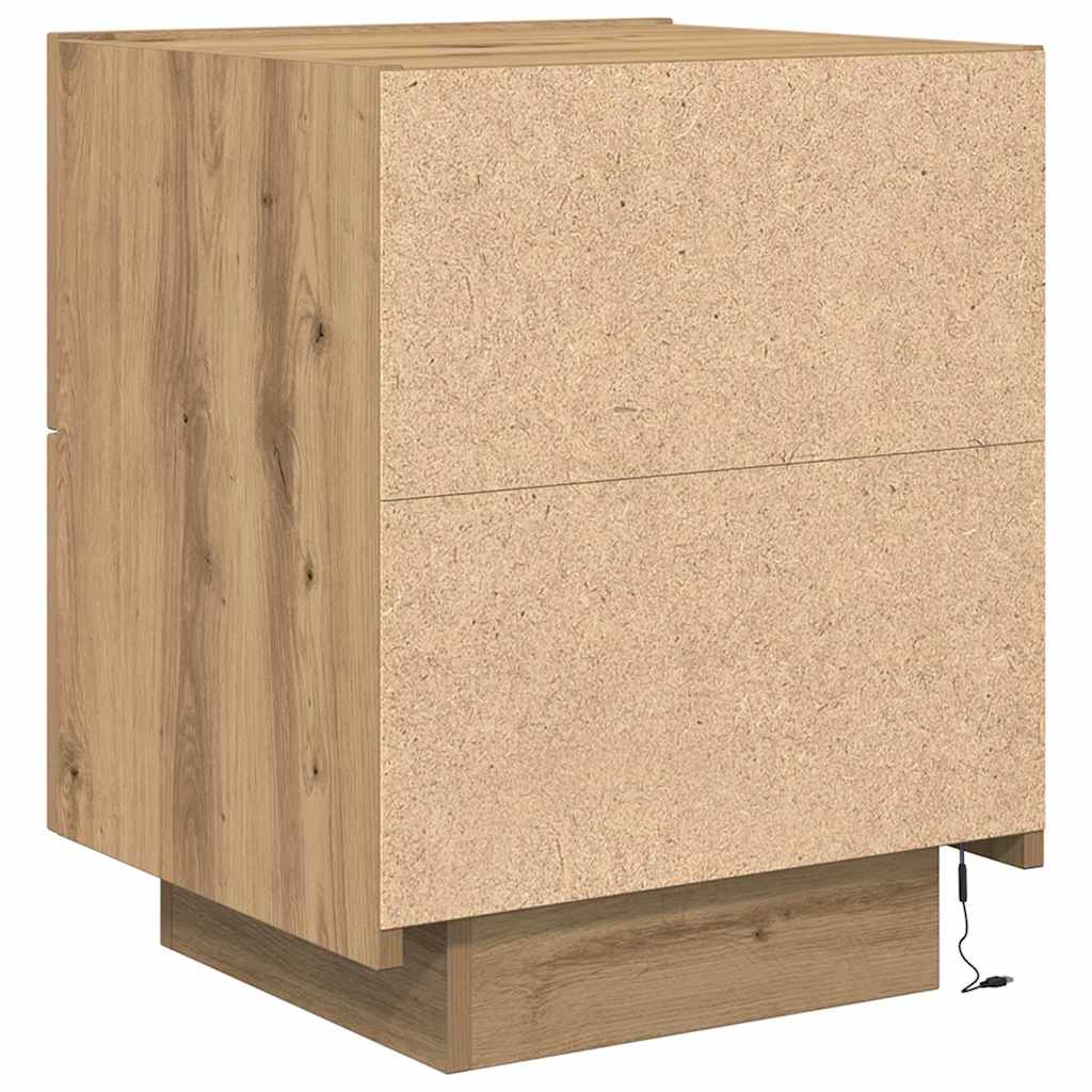 Bedside Cabinet with Drawer 2 pcs Artisan Oak 45 x 40 x 55 cm