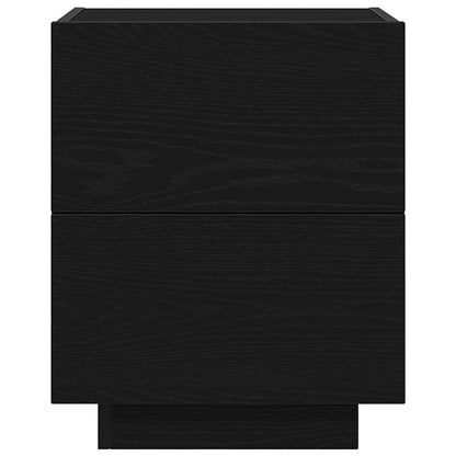 Bedside Cabinet Black Oak 45 x 40 x 55 cm Engineered Wood