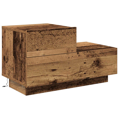 Bedside Cabinet Old Wood 70 x 36 x 40.5 cm Engineered Wood