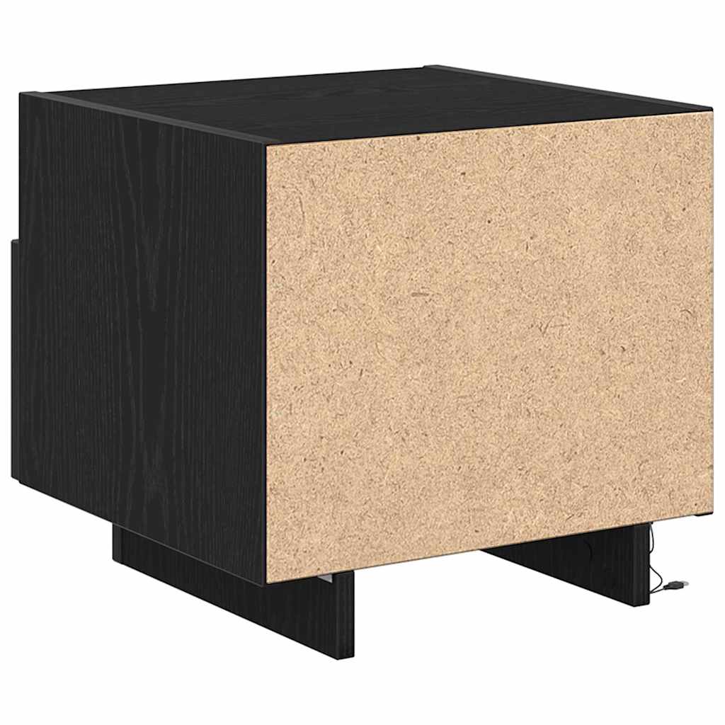 Bedside Cabinet Black Oak 40 x 39 x 37 cm Engineered Wood