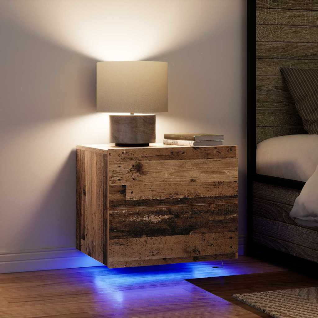 Bedside Cabinet 2 pcs Old Wood 50 x 39 x 41 cm Engineered Wood