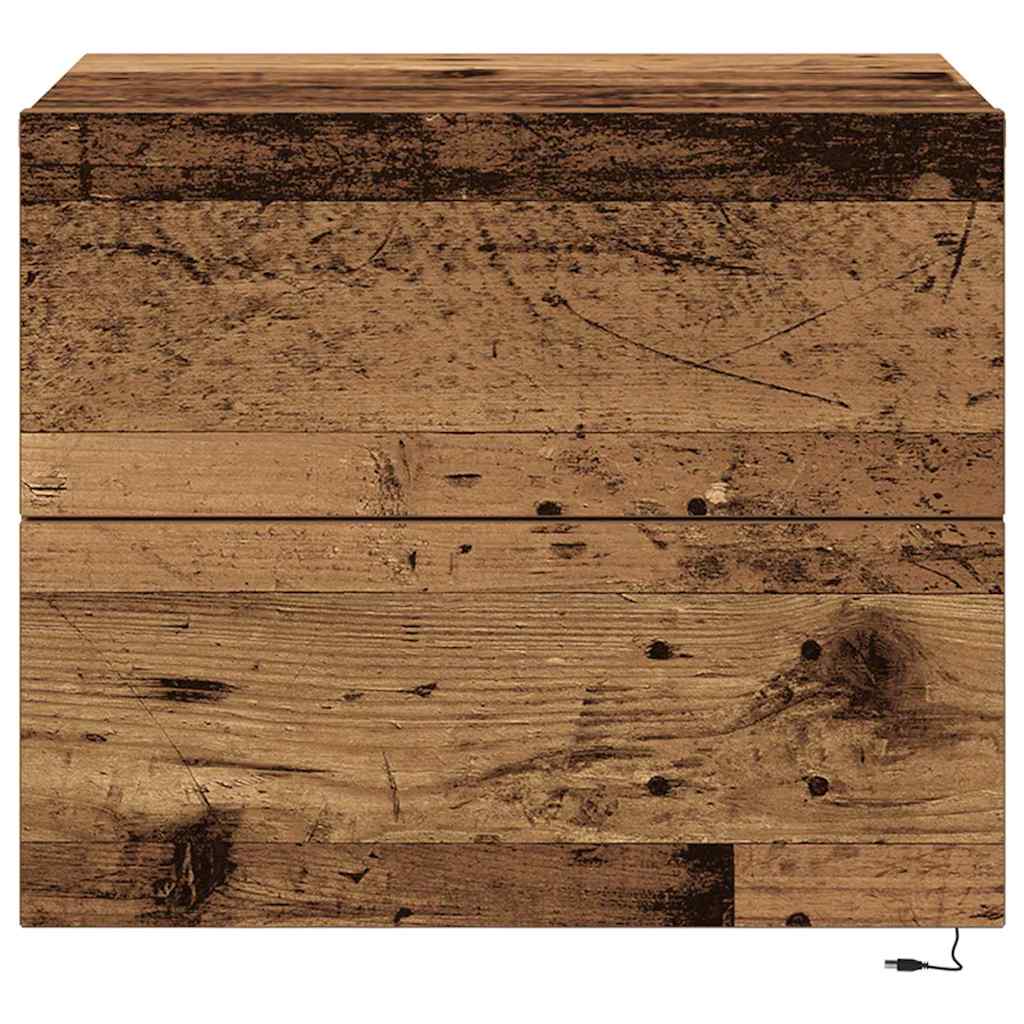 Bedside Cabinet 2 pcs Old Wood 50 x 39 x 41 cm Engineered Wood