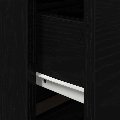 Bedside Cabinet Black Oak 50 x 39 x 41 cm Engineered Wood
