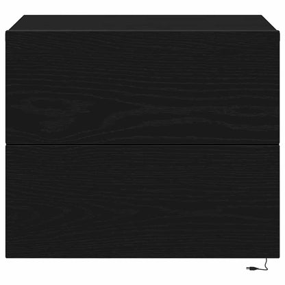 Bedside Cabinet Black Oak 50 x 39 x 41 cm Engineered Wood