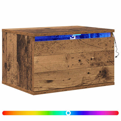 Wall-mounted Bedside Cabinet Old Wood 50 x 36 x 30 cm