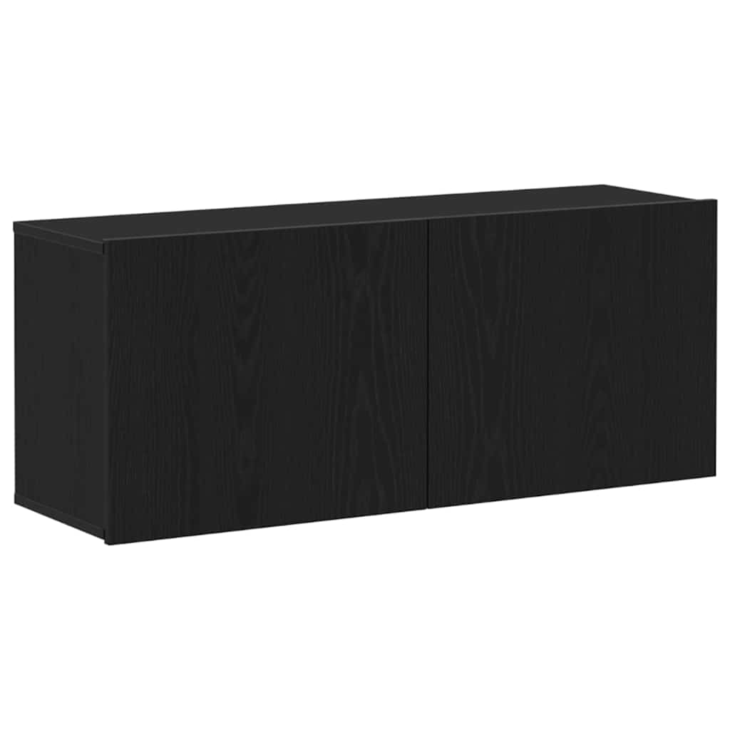 TV Cabinet Set 100 x 30 x 41 cm Black Oak Engineered Wood