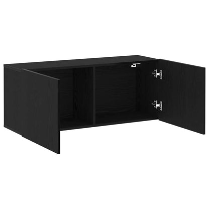 TV Cabinet Set 100 x 30 x 41 cm Black Oak Engineered Wood