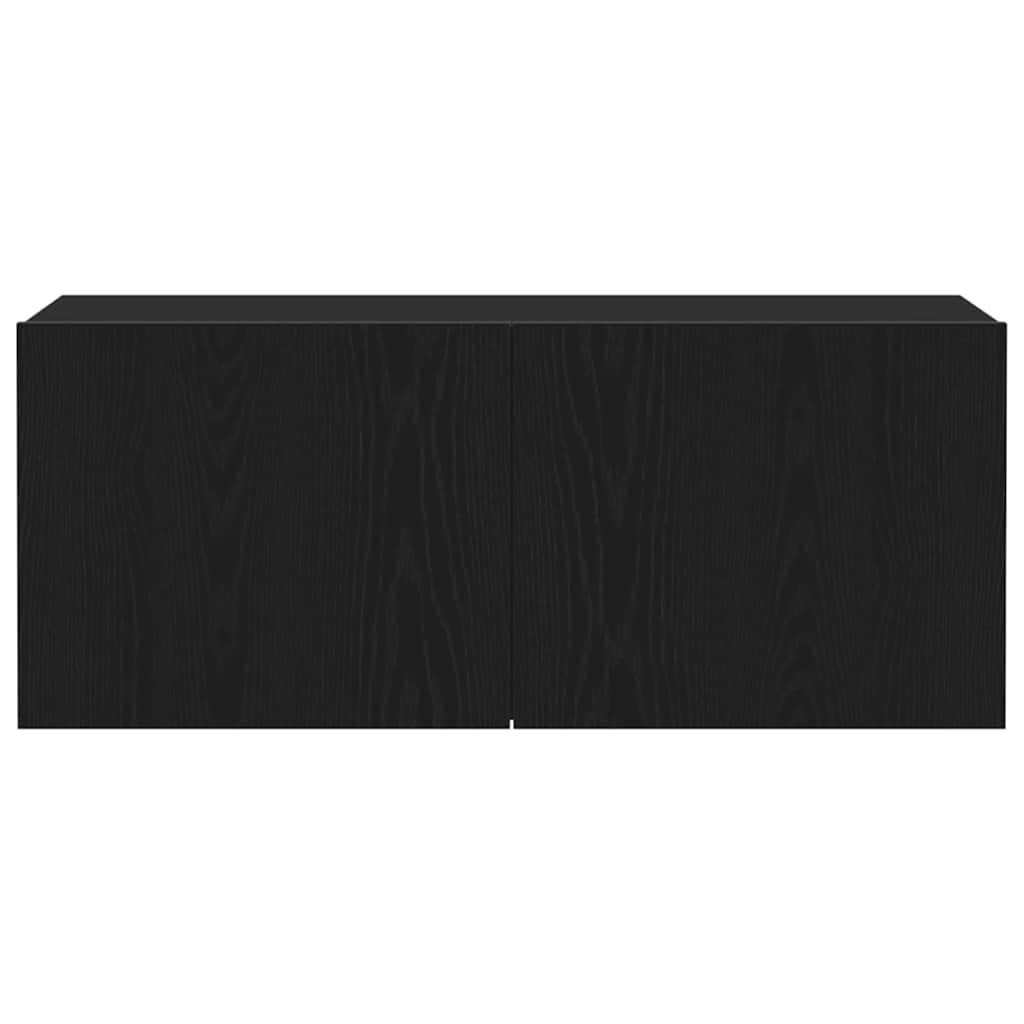 TV Cabinet Set 100 x 30 x 41 cm Black Oak Engineered Wood