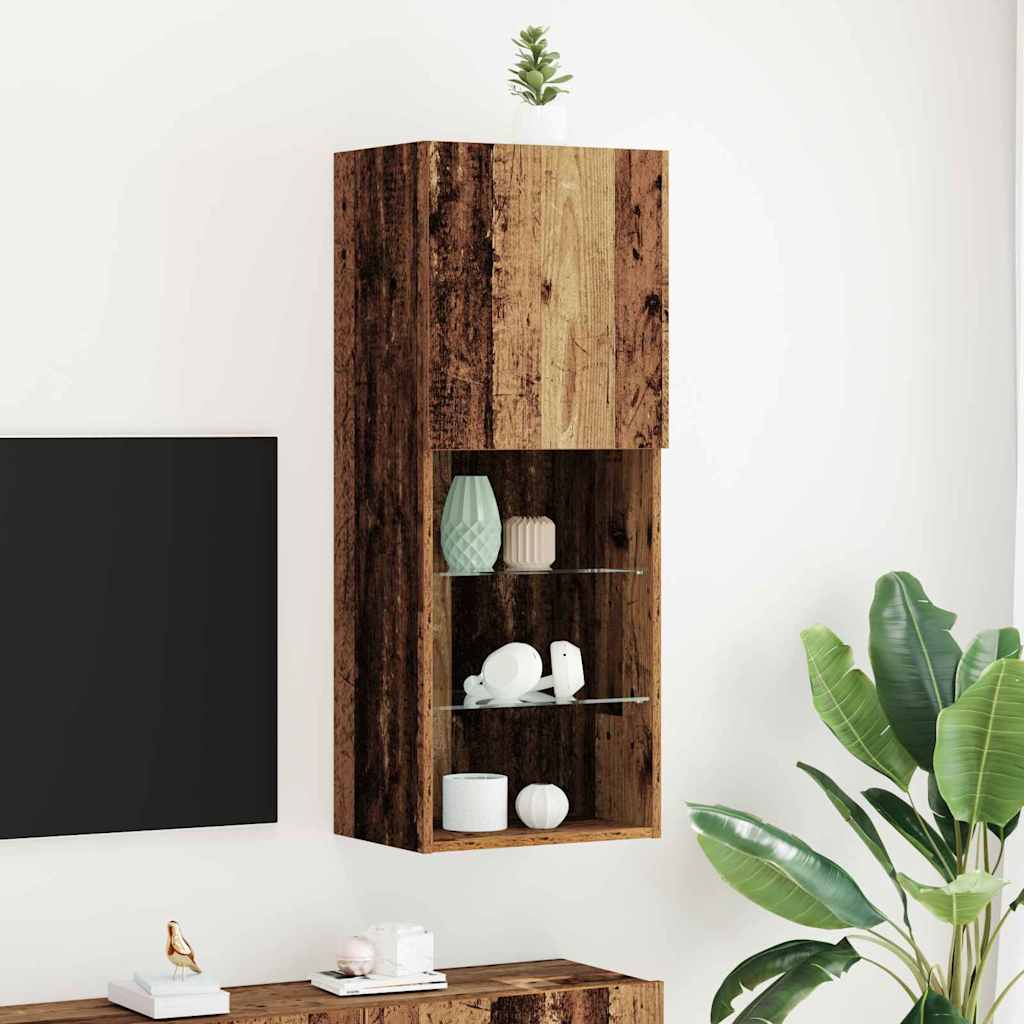 TV Cabinet Set Old Wood 40.5 x 30 x 102 cm Engineered Wood
