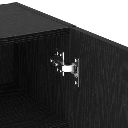 TV Cabinet Set Black Oak 40.5 x 30 x 102 cm Engineered Wood