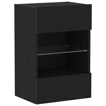 TV Cabinet Set 2 pcs Black 40 x 30 x 60.5 cm Engineered Wood