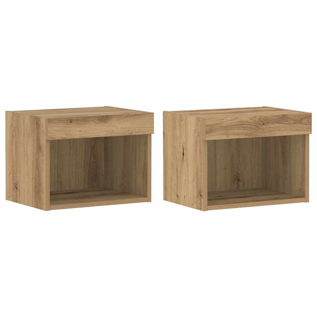 TV Cabinet Set 2 pcs Artisan Oak Engineered Wood