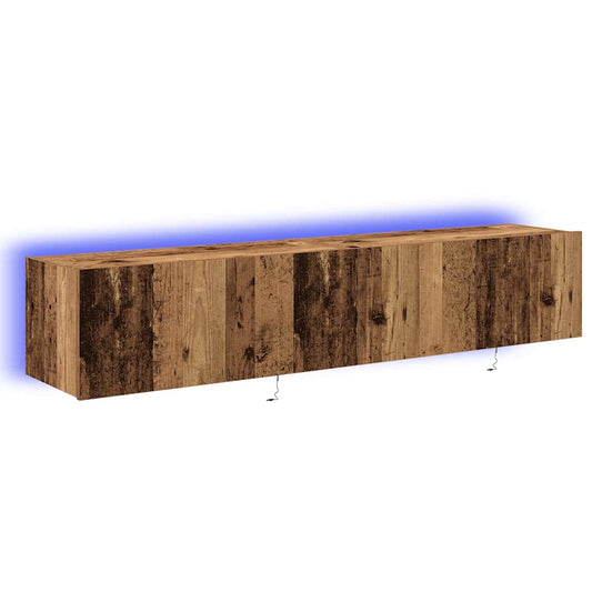 TV Wall Cabinet 2 pcs Old Wood Engineered Wood