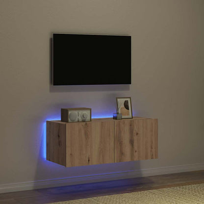 TV Wall Cabinet 80 x 35 x 31 cm Artisan Oak Engineered Wood
