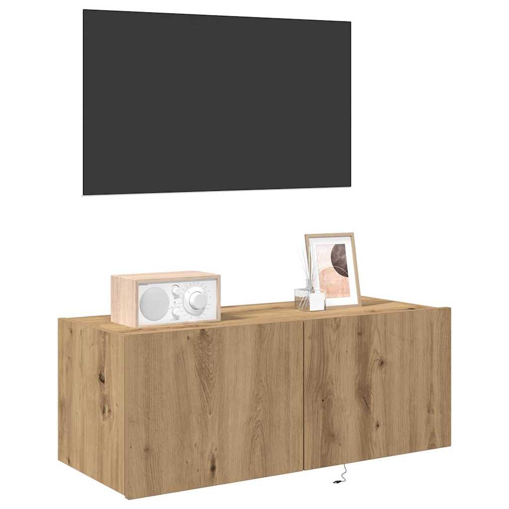 TV Wall Cabinet 80 x 35 x 31 cm Artisan Oak Engineered Wood