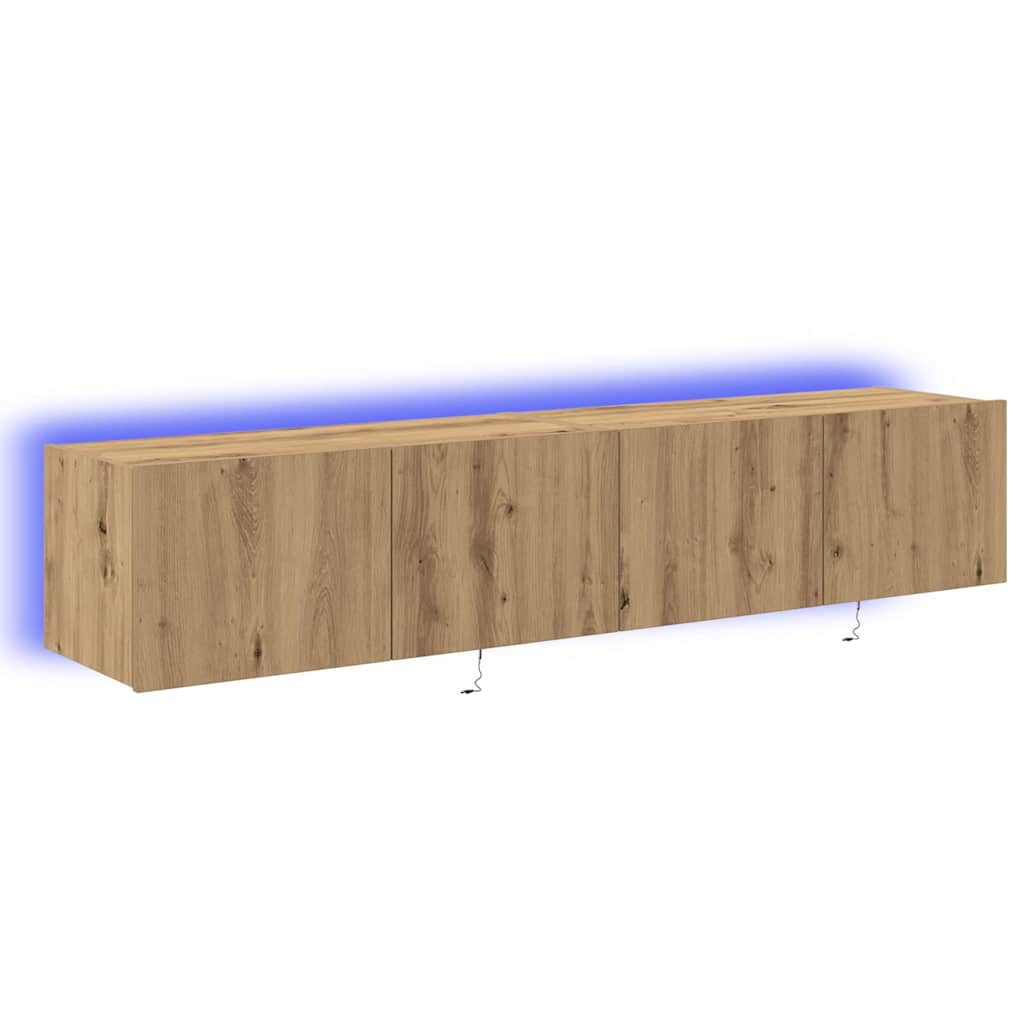 TV Wall Cabinet 2 pcs Artisan Oak Engineered Wood