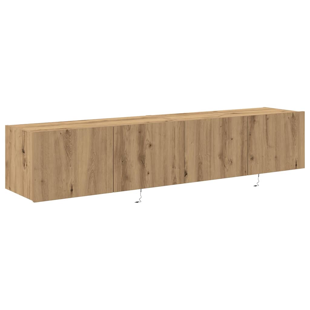 TV Wall Cabinet 2 pcs Artisan Oak Engineered Wood