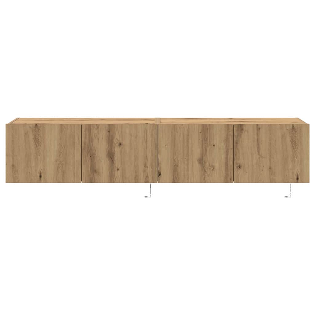 TV Wall Cabinet 2 pcs Artisan Oak Engineered Wood