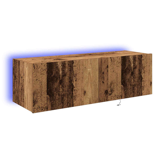 TV Wall Cabinet 2 pcs Old Wood Engineered Wood