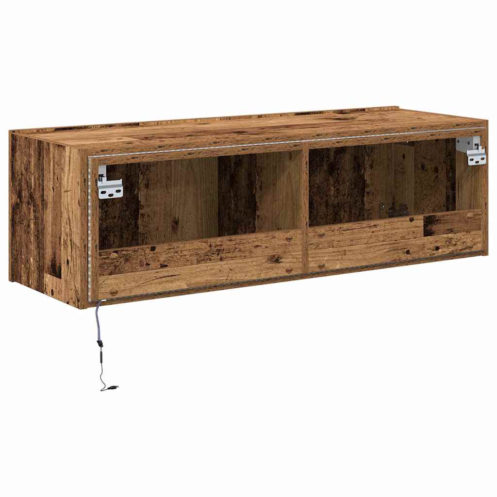 TV Wall Cabinet 2 pcs Old Wood 100 x 35 x 31 cm Engineered Wood