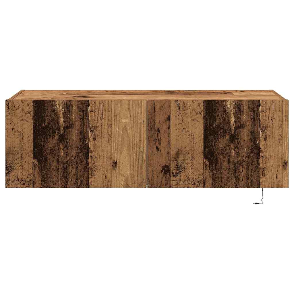 TV Wall Cabinet 2 pcs Old Wood 100 x 35 x 31 cm Engineered Wood