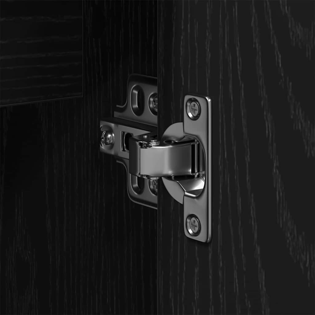 Bathroom Sink Cabinet Black Oak 60 x 30 x 60 cm Engineered Wood